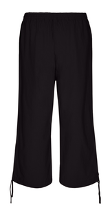 Sally capri bukser med bindebånd og snøre sort