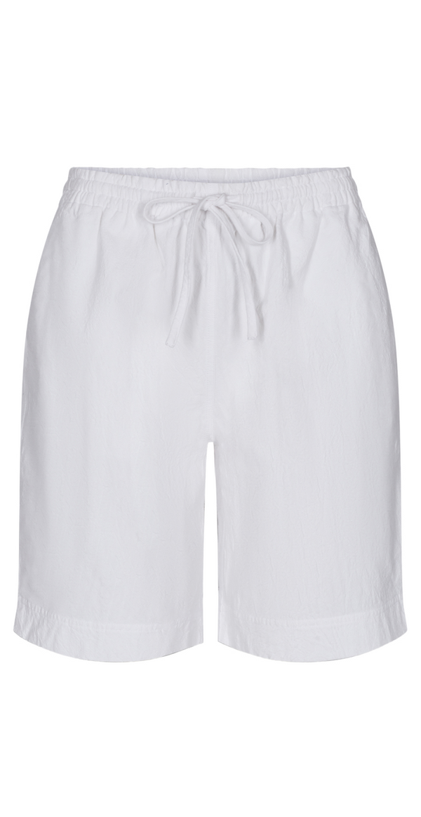 Sally shorts med elastik og lommer hvid