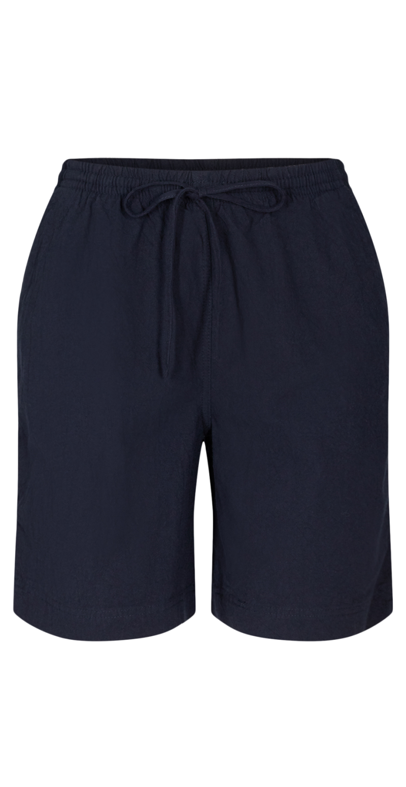 shorts med elastik og lommer navy