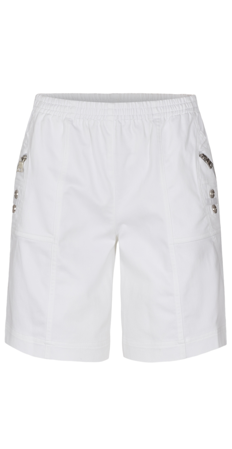 Lily shorts med elastik og detaljer hvid