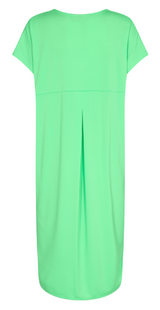 Kort kjole med v-hals og kort ærme summer green