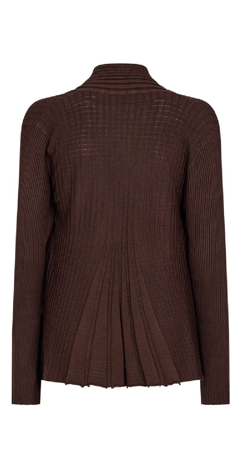 Kort claudisse cardigan coffee bean