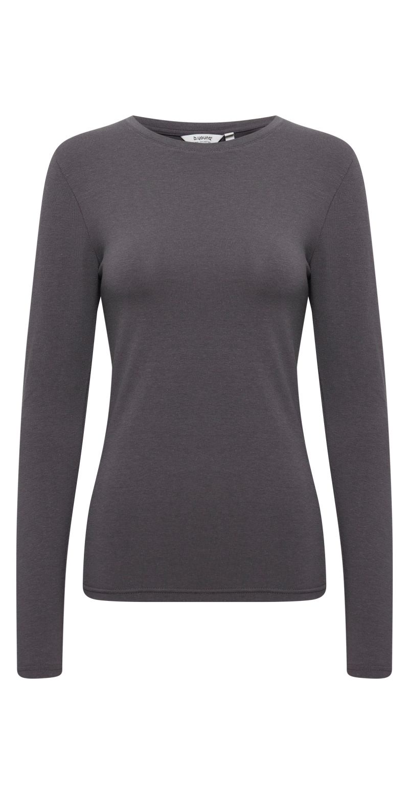 Langærmet t-shirt blackened pearl