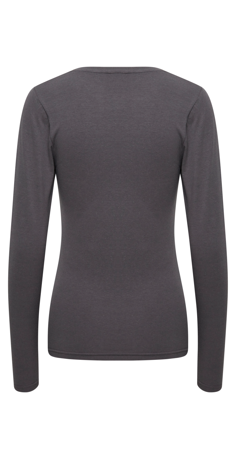 Langærmet t-shirt blackened pearl