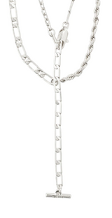 Sølv multi chain-halskæde