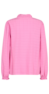 Bluse med struktur pink
