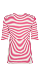 Stribet t-shirt pink