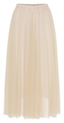 Tyl nederdel beige