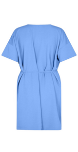 Emily kjole med bindebånd blå