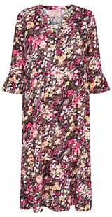 Kjole med blomstermønster pink
