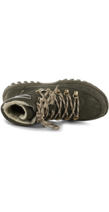 Støvle med snørebånd moss