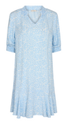Adney kjole chambray blue w. offwhite