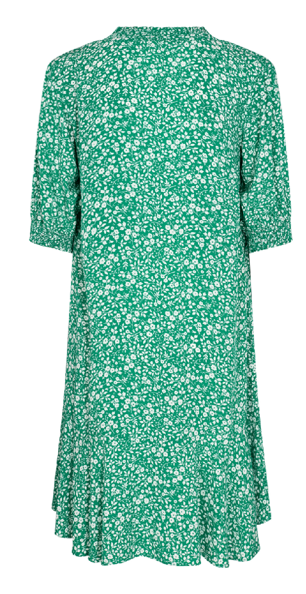 Adney kjole pepper green w. offwhite
