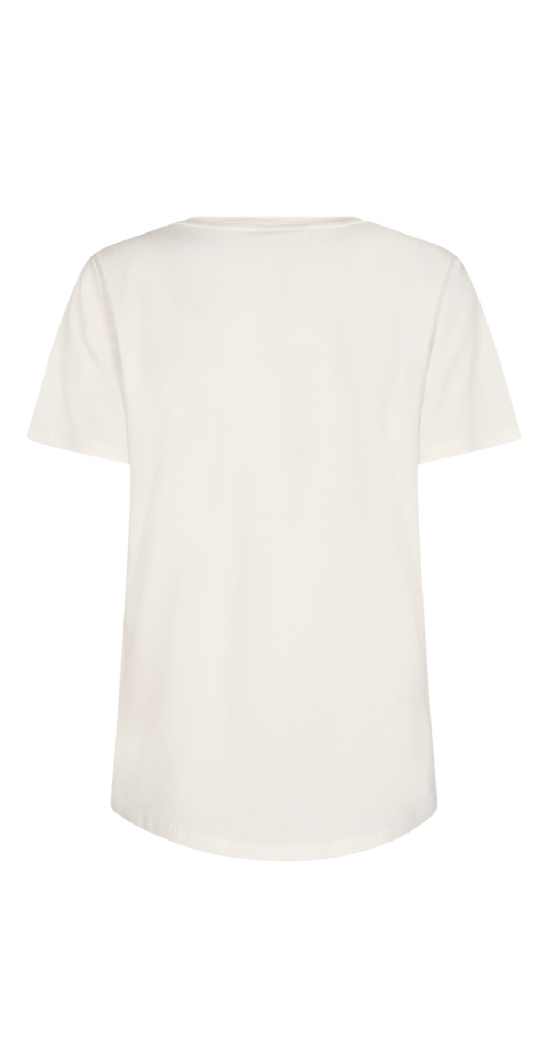 Fenjal t-shirt med print offwhite w. carmine rose
