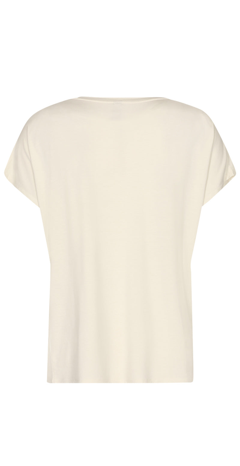 Sophia basisbluse med v-hals creme