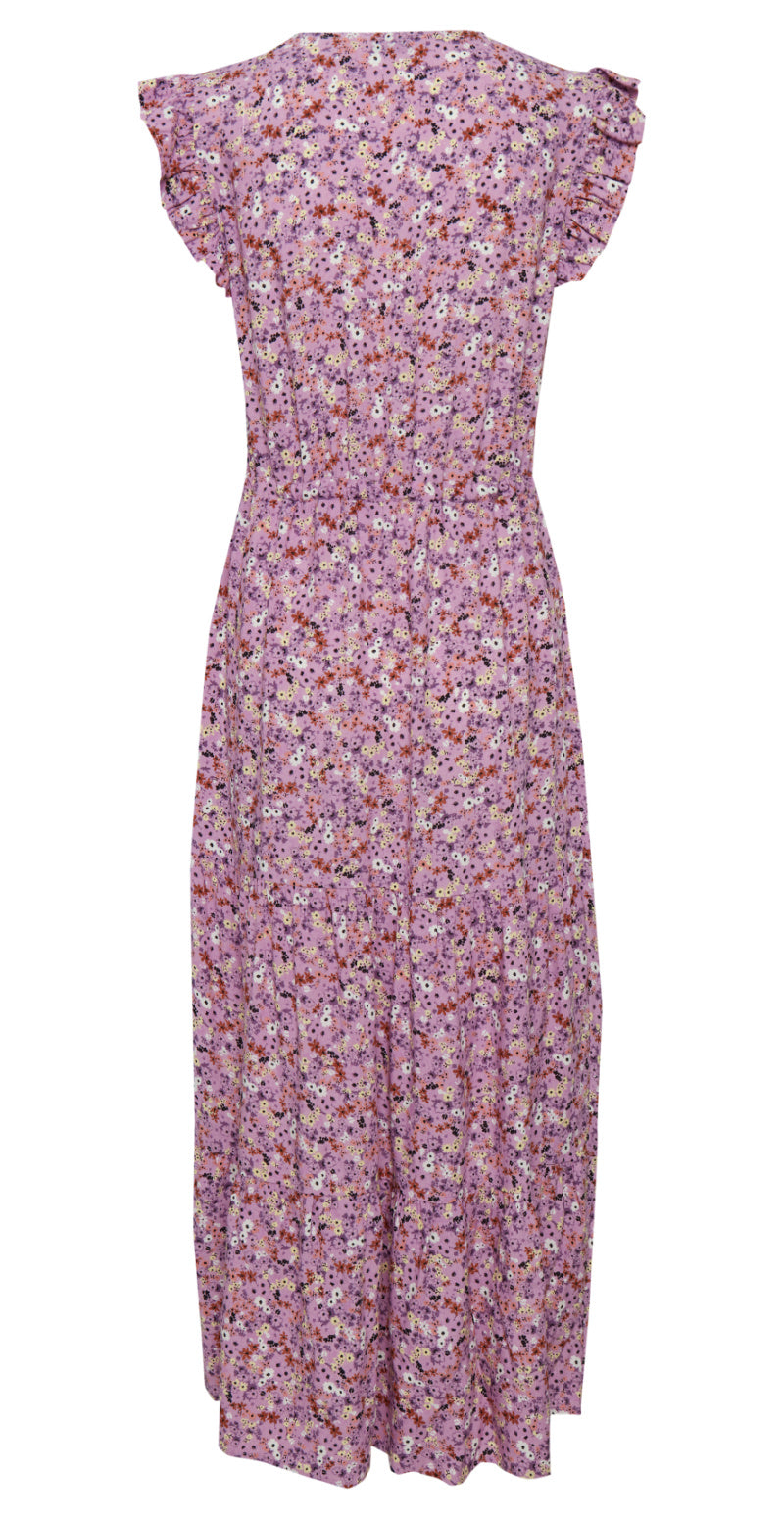 Kjole med blomsterprint ash rose