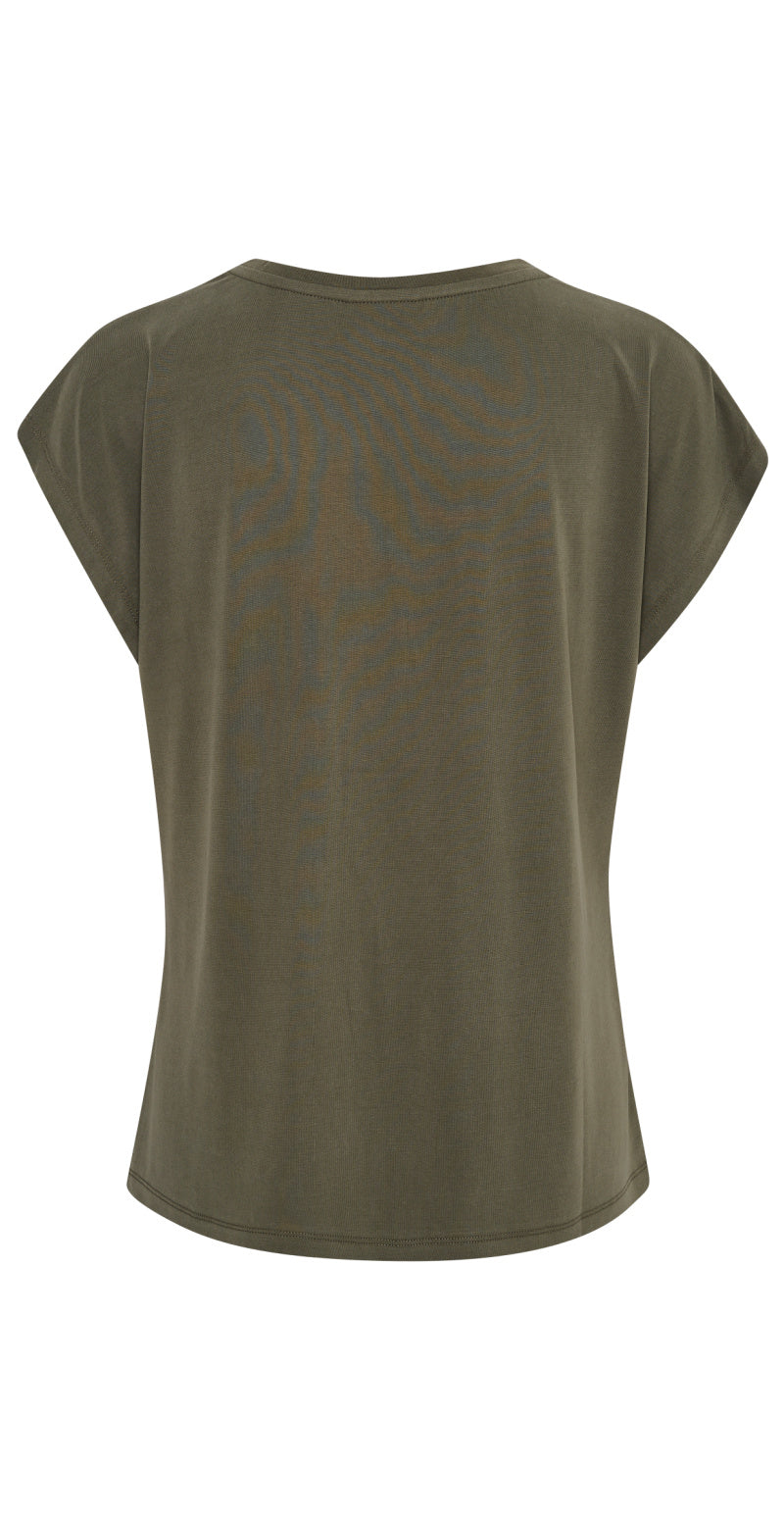 KAlisse t-shirt med v-hals grapeleaf