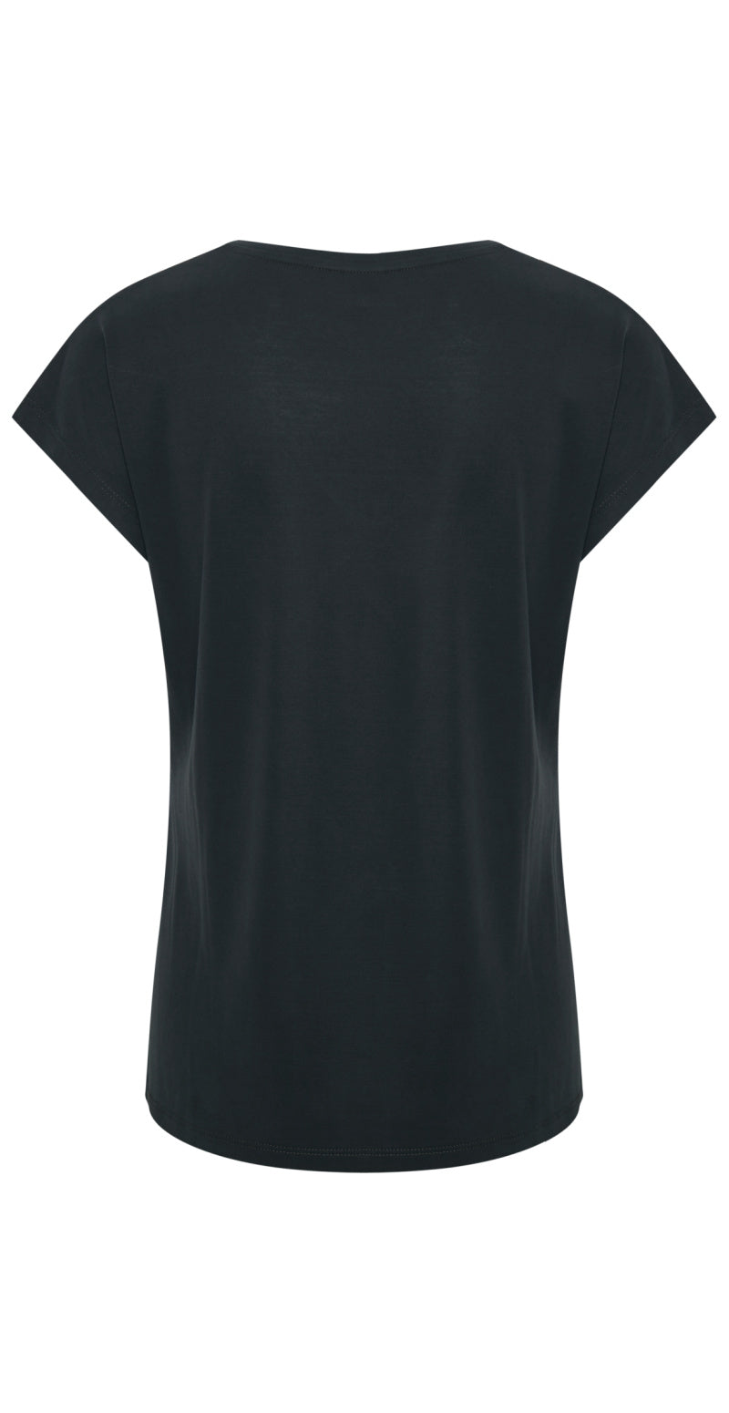 KAlisse t-shirt med v-hals sort