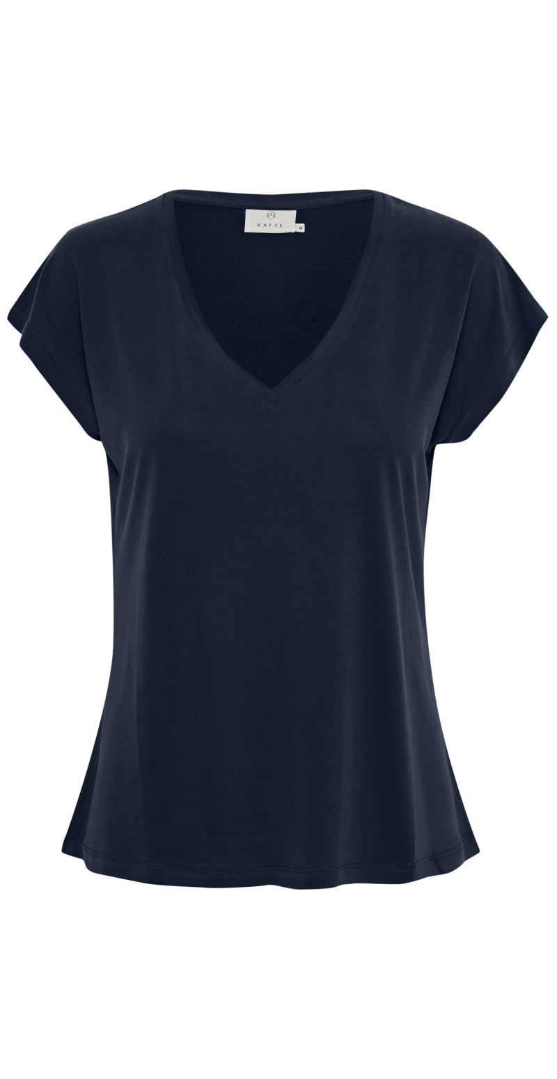 KAlisse t-shirt med v-hals navy