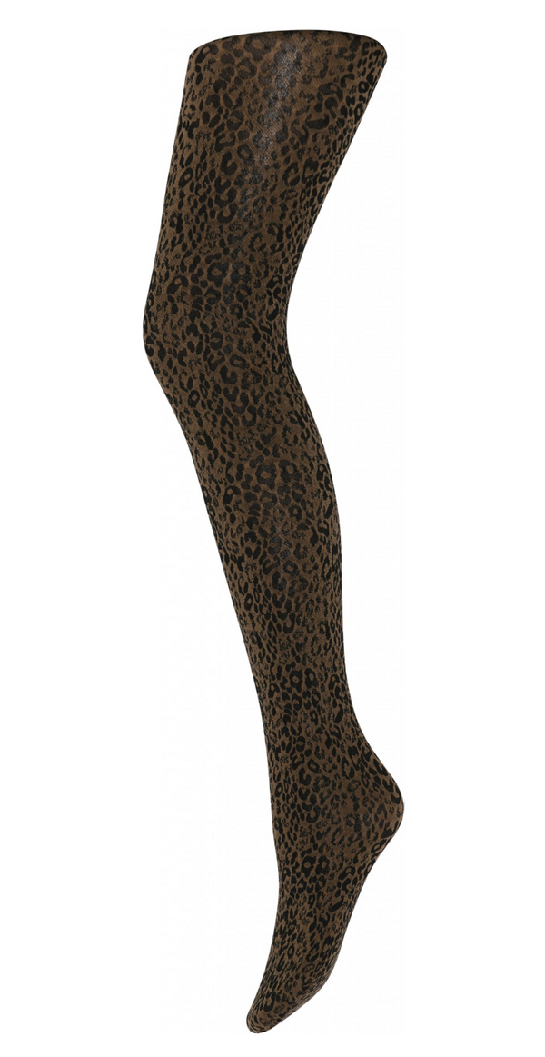 Strømpebukser med leopard print