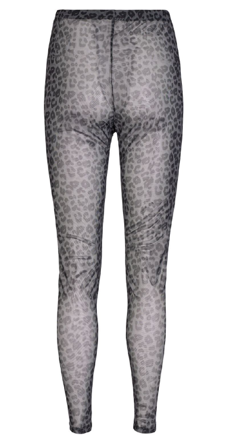 Leggings leopard print grå