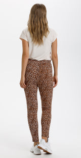 Bukser med leopard print brun
