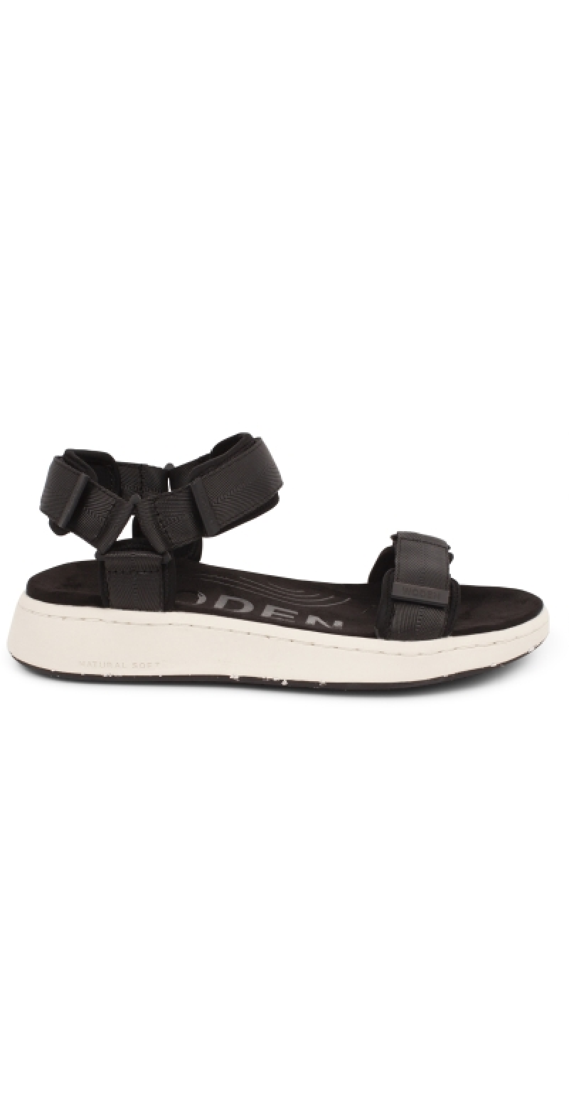 Sandal med velcro i sort