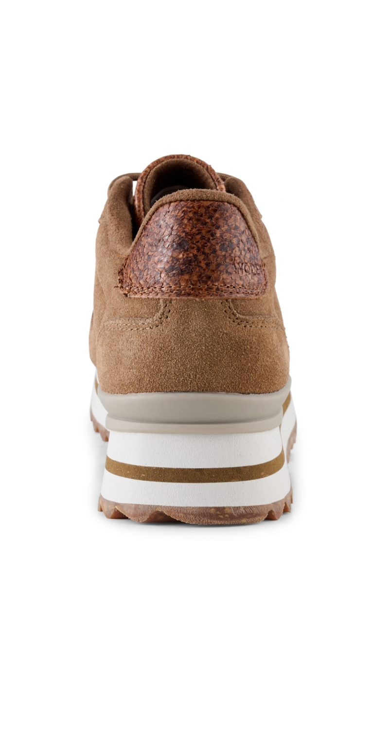 Plateau sneakers i ruskind latte