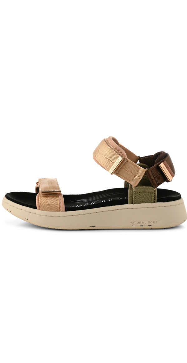 Sandal med velcro i multifarve