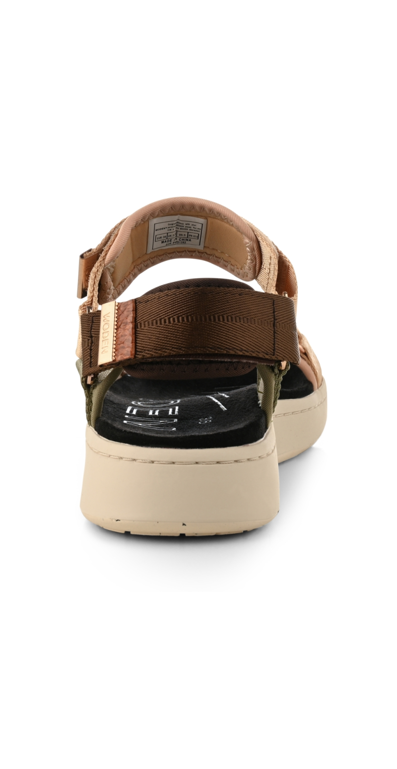 Sandal med velcro i multifarve
