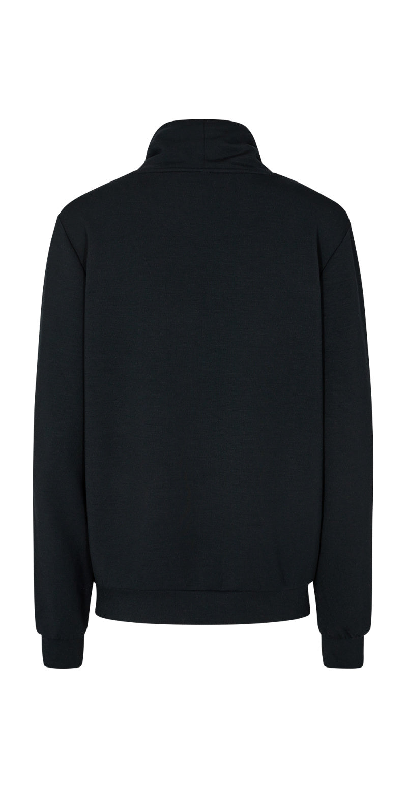 Sweatshirt med høj hals sort